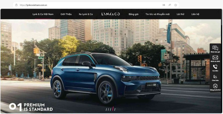 Website Lynk & Co Hà Nội